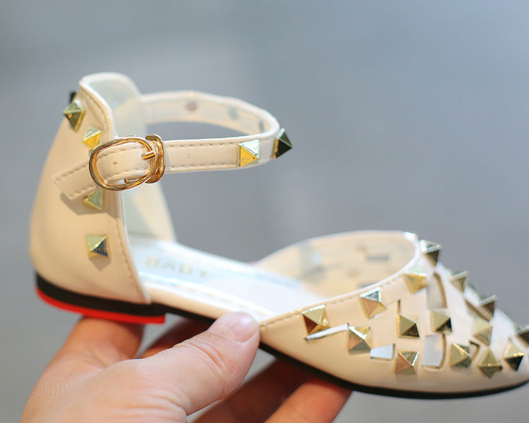 [381184] - Sepatu Sandal Flat Anak Trendy Import - Motif Pyramid Jewelry