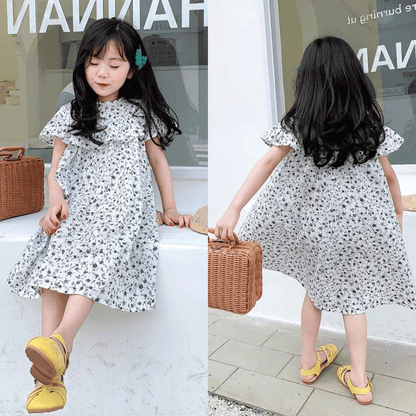 [507331]- Dress Fashion Anak Perempuan Import - Motif Unique Lace