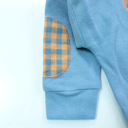 [364137] - Setelan Premium Sweater Anak / Setelan Import - Motif Tartan Bear