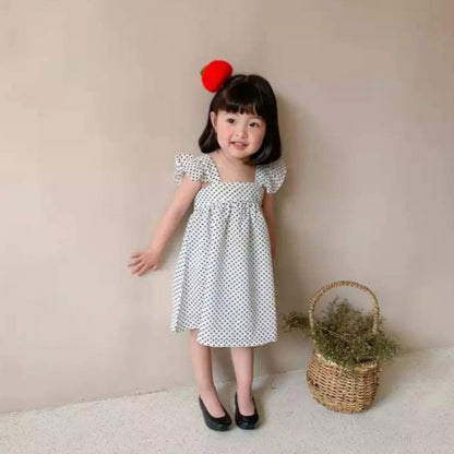 [507273] - Dress Fashion Anak Perempuan Import - Motif Fine Spots