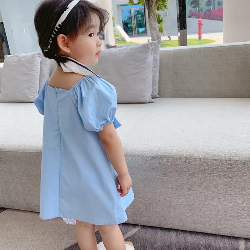 [363352] -  Dress Fashion Anak Import - Motif Beautiful Ribbon