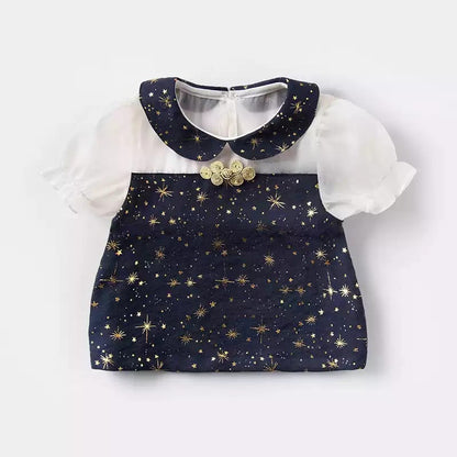 [363437] - Setelan Blouse Ootd Fashion Anak Perempuan Import - Motif Outer Space