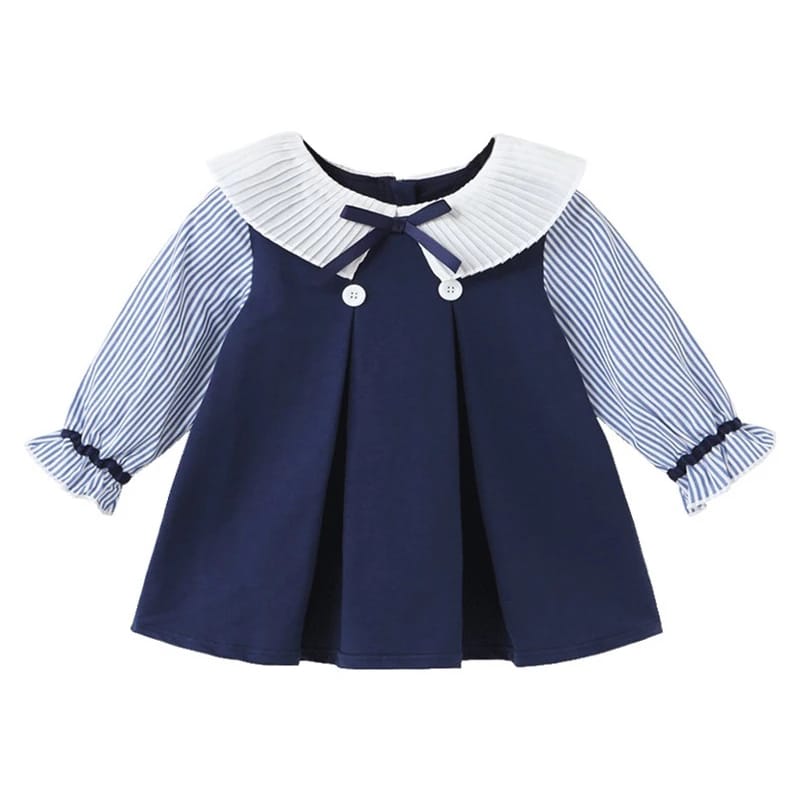 [363422] - Dress Fashion Anak Perempuan Import - Motif Two Buttons