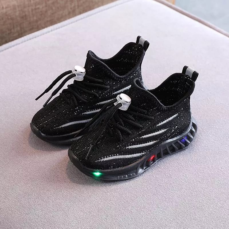[343170] - Sepatu Lampu Trendy Fashion Anak Import - Motif Lace Wave