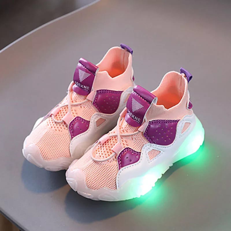 [343174] - Sepatu Lampu Stylish Import Fashion Anak - Motif Porous Box